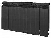 Биметаллический радиатор черный 10 секций GLOBAL STYLE PLUS 500, 575х800х95
